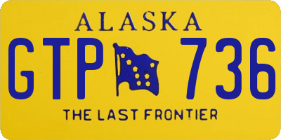 AK license plate GTP736