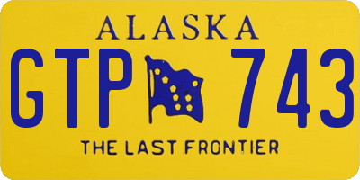 AK license plate GTP743