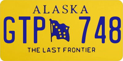 AK license plate GTP748