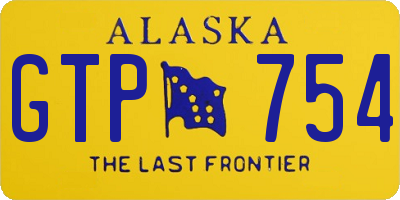 AK license plate GTP754