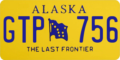 AK license plate GTP756