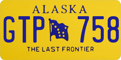 AK license plate GTP758