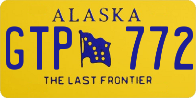 AK license plate GTP772