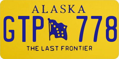 AK license plate GTP778