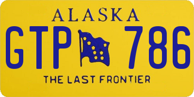 AK license plate GTP786