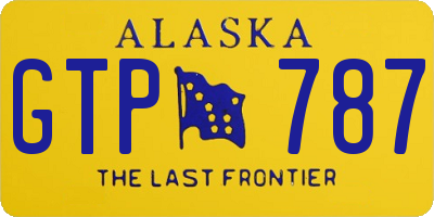 AK license plate GTP787