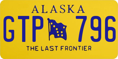 AK license plate GTP796
