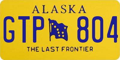 AK license plate GTP804