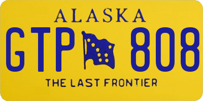 AK license plate GTP808