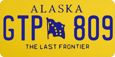 AK license plate GTP809