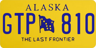 AK license plate GTP810