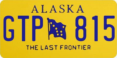 AK license plate GTP815