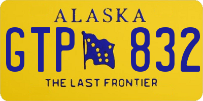 AK license plate GTP832