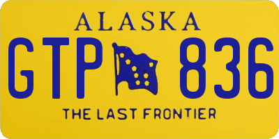 AK license plate GTP836