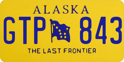 AK license plate GTP843