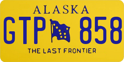 AK license plate GTP858
