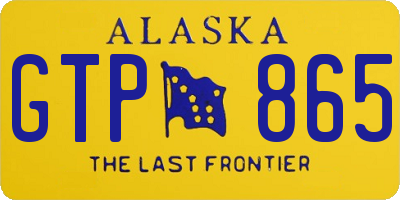 AK license plate GTP865