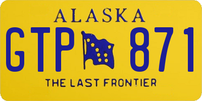 AK license plate GTP871