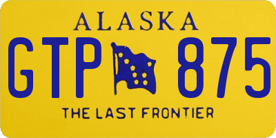 AK license plate GTP875