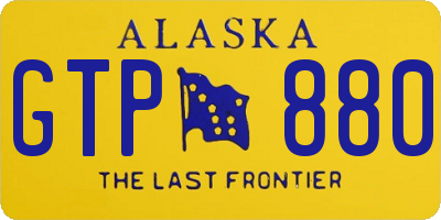 AK license plate GTP880