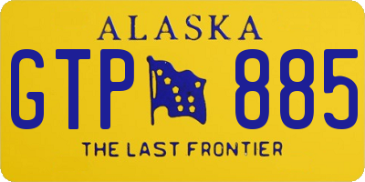 AK license plate GTP885
