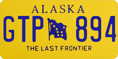 AK license plate GTP894