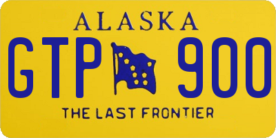 AK license plate GTP900