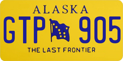 AK license plate GTP905