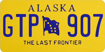 AK license plate GTP907
