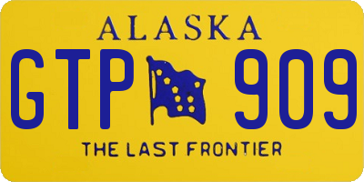 AK license plate GTP909