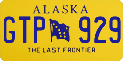 AK license plate GTP929
