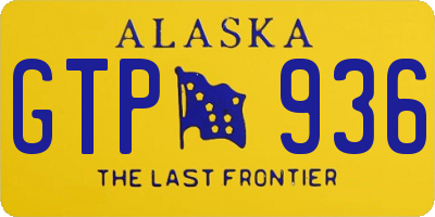 AK license plate GTP936