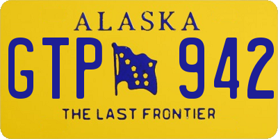 AK license plate GTP942