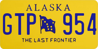 AK license plate GTP954
