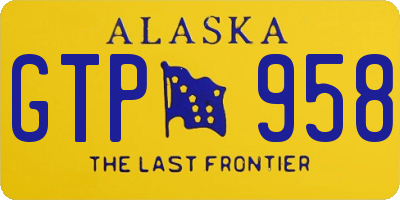 AK license plate GTP958