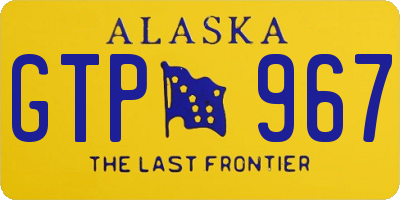 AK license plate GTP967