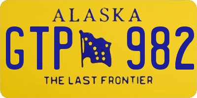 AK license plate GTP982