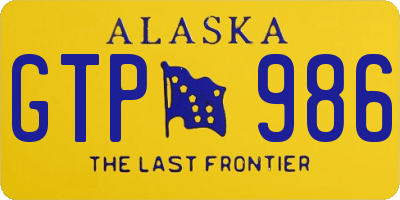 AK license plate GTP986