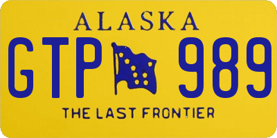 AK license plate GTP989