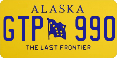 AK license plate GTP990