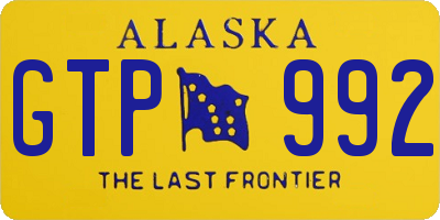 AK license plate GTP992
