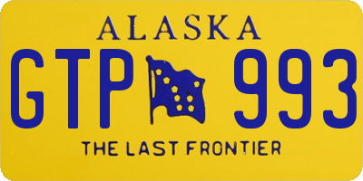 AK license plate GTP993