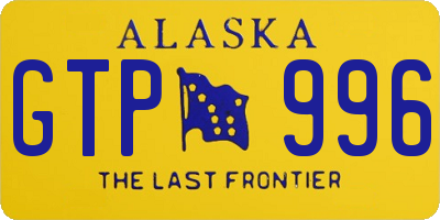 AK license plate GTP996