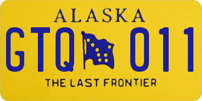 AK license plate GTQ011