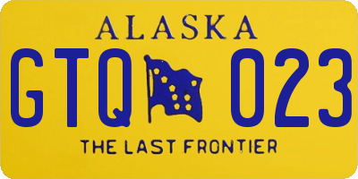 AK license plate GTQ023