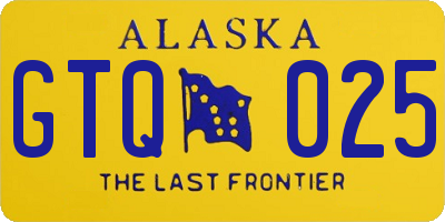 AK license plate GTQ025