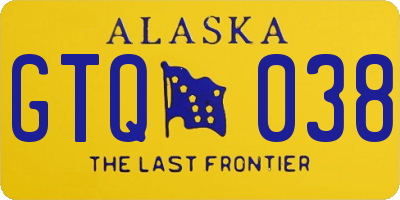 AK license plate GTQ038