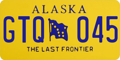AK license plate GTQ045