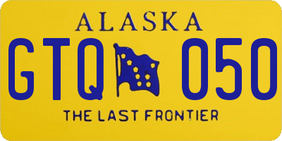 AK license plate GTQ050