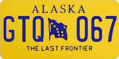 AK license plate GTQ067